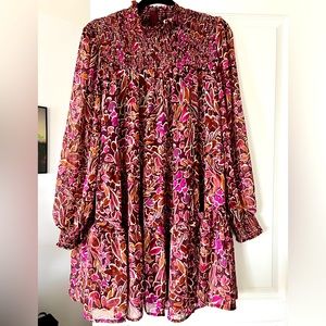 Long Sleeve Smocked Dress